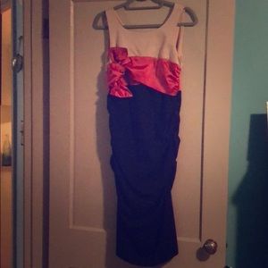3/4 length cocktail dress